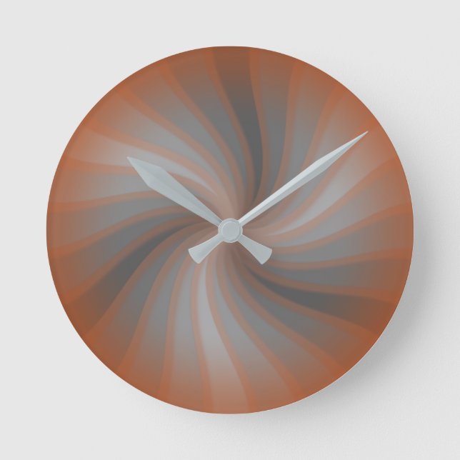 Horloge Ronde Twirl rouille  (Recto)