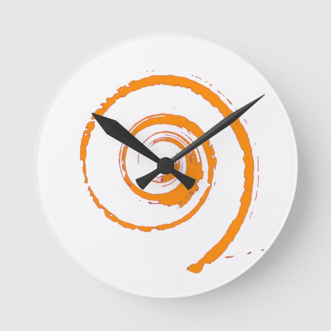 Horloge Ronde Twirls colorés (Recto)