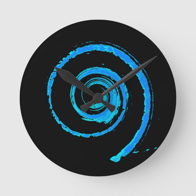 Horloge Ronde Twirls colorés (Recto)