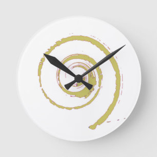 Horloge Ronde Twirls colorés