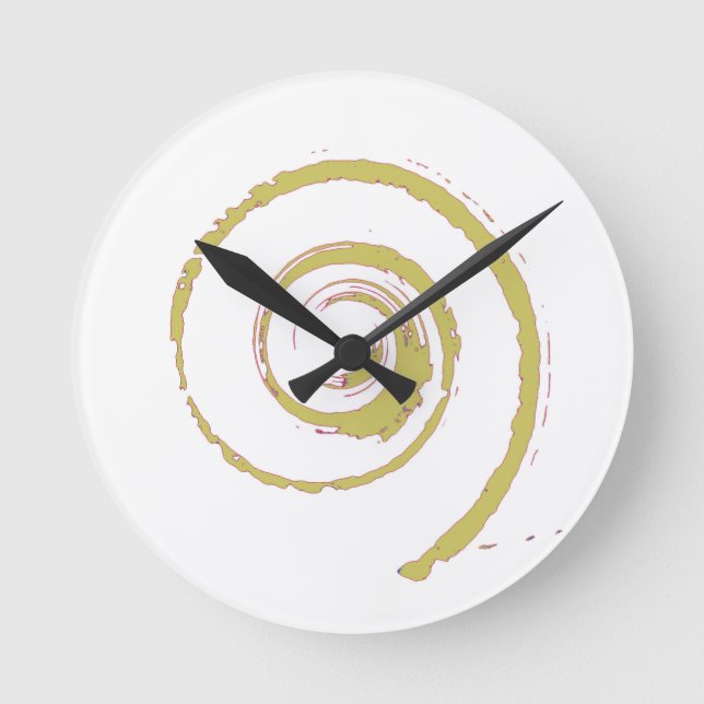 Horloge Ronde Twirls colorés (Recto)