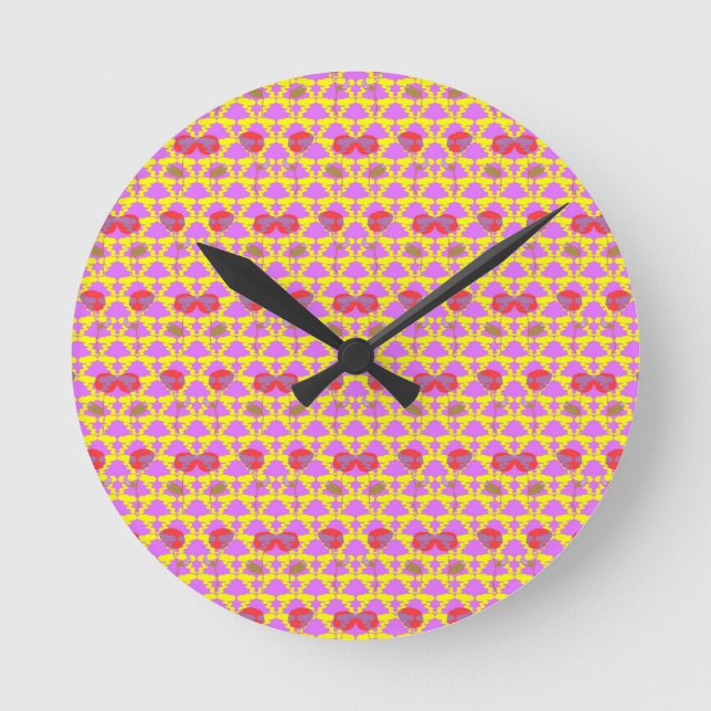 Horloge Ronde Two Flowers Roses (Recto)