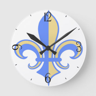 Horloge Ronde Two Tone Fleur-de-Lis