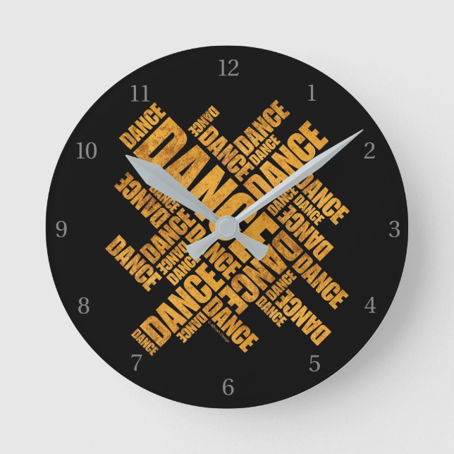 Horloge Ronde Typographie (Recto)