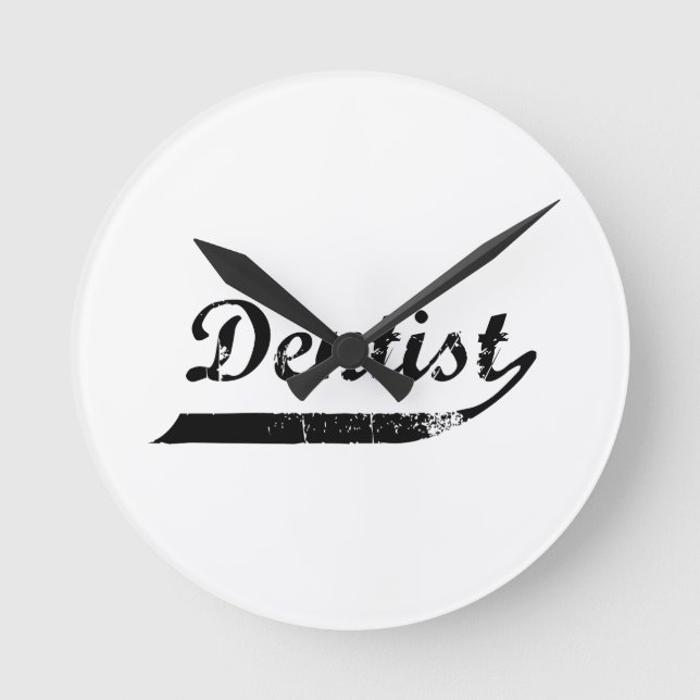 Horloge Ronde Typographie dentiste (Recto)
