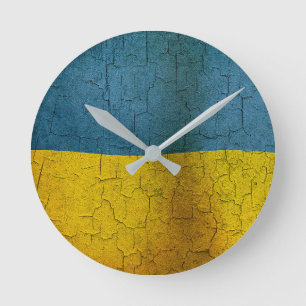 Horloge Ronde Ukrainian flag