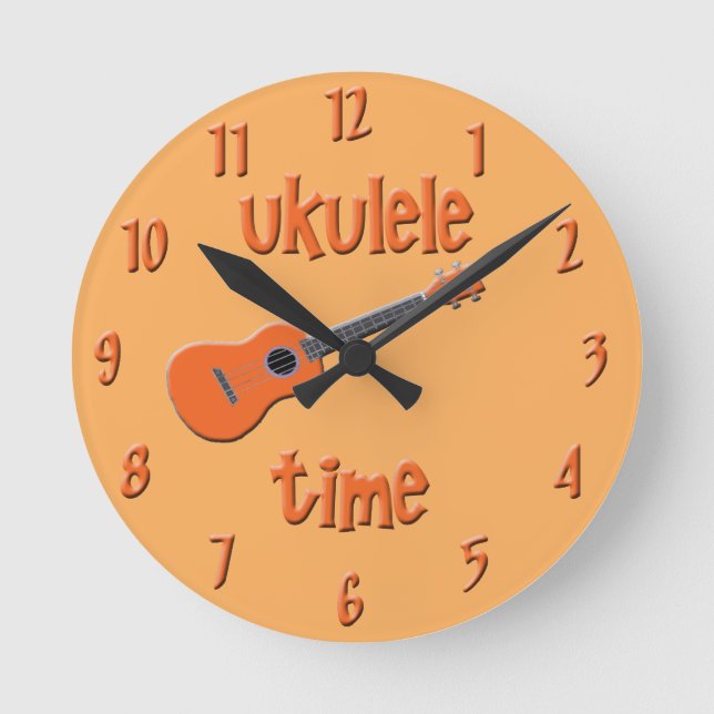 Horloge Ronde Ukulele time (Recto)