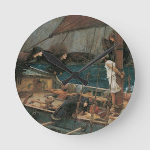 Horloge Ronde Ulysse et les sirènes par John William Waterhouse