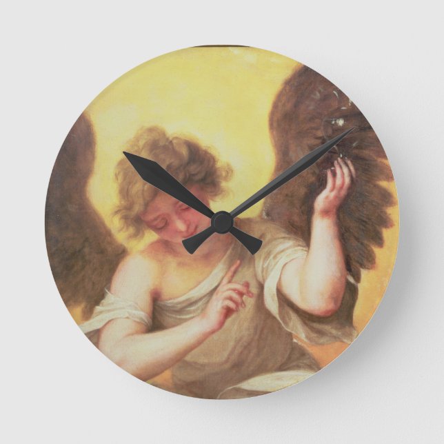 Horloge Ronde Un ange tenant un flacon en verre (Recto)