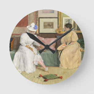 Horloge Ronde Un appel amical, 1895 (huile sur la toile)