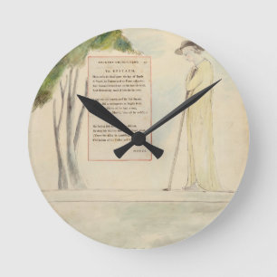Horloge Ronde Un berger lisant l'Épitaphe, d'Elegy Writer