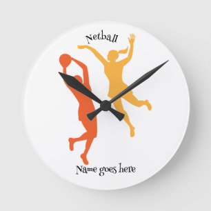 Horloge Ronde Un cadeau amusant pour joueur de netball. Personna