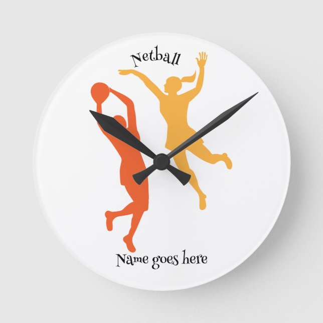 Horloge Ronde Un cadeau amusant pour joueur de netball. Personna (Recto)