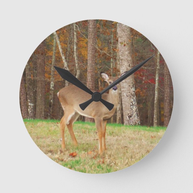 Horloge Ronde Un cerf de rêve de chasseur (Recto)