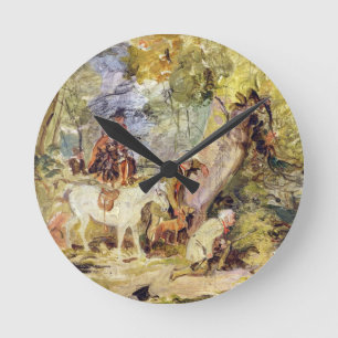 Horloge Ronde Un croquis pour des "forestiers égrappant des