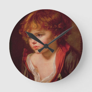 Horloge Ronde Un garçon d'une chevelure blond avec une chemise