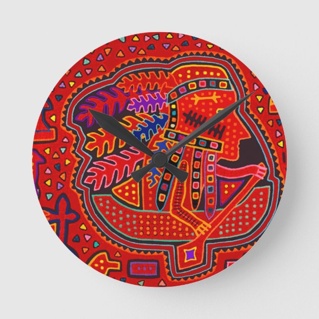 Horloge Ronde Un Indien Kuna en canoë (Recto)