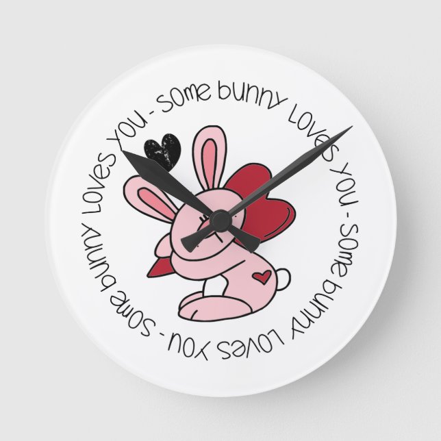Horloge Ronde Un Lapin T'Aime (Recto)