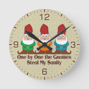 Horloge Ronde Un les gnomes