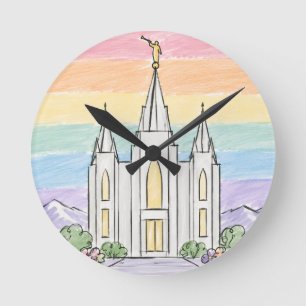 Horloge Ronde Un lieu céleste de paix Belvédère LDS magnifique