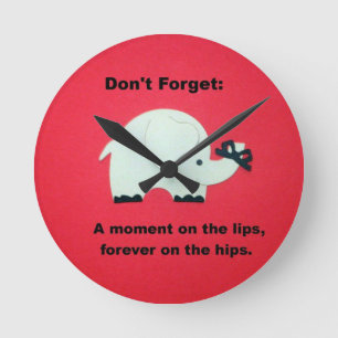 Horloge Ronde Un moment sur les lips, un autre sur les hips...