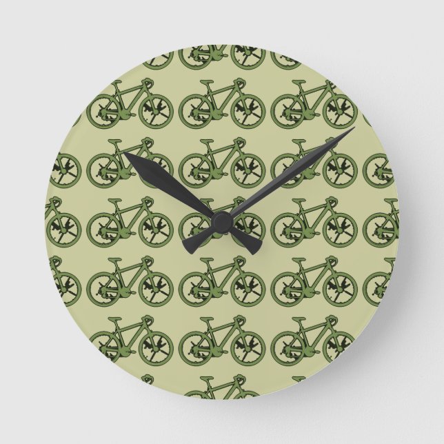 Horloge Ronde un vélo vert (Recto)