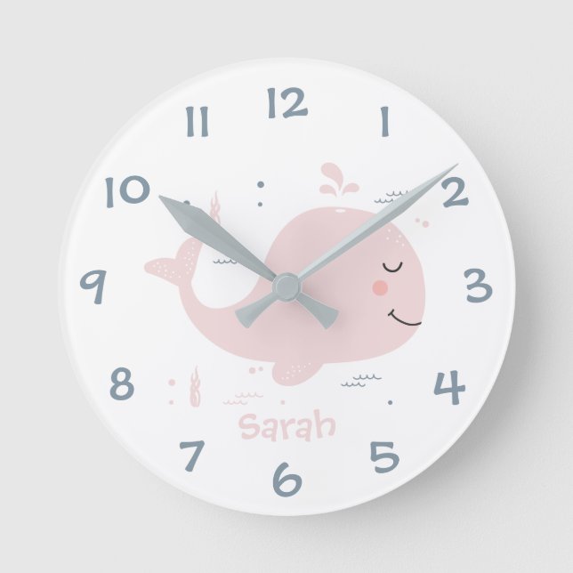 Horloge Ronde Under the Sea Whale Kids (Recto)
