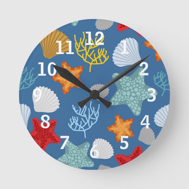 Horloge Ronde Underwater Life Pattern (Recto)