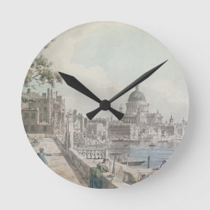 Horloge Ronde Une copie d'une partie d'un dessin par Canaletto,