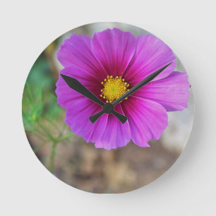 Horloge Ronde Une galaxie à l'intérieur d'une fleur