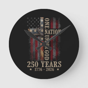 Horloge Ronde Une nation sous Dieu 250 ans 250e anniversaire