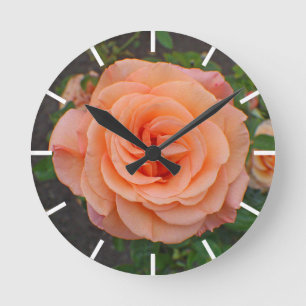 Horloge Ronde Une seule fleur d'orange