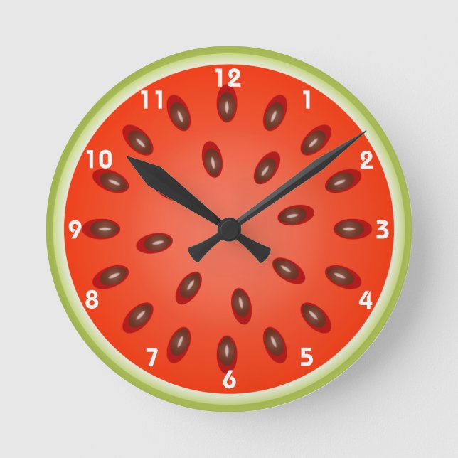 Horloge Ronde Une tranche de pastèque rouge (Recto)