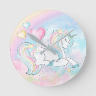 Horloge Ronde Unicorn Wall