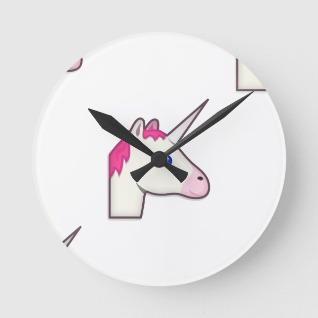 Horloge Ronde unicorne emoji (Recto)