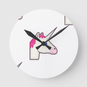 Horloge Ronde unicorne emoji