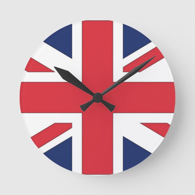 Horloge Ronde Union Jack, drapeau du Royaume-Uni (Recto)