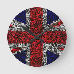 Horloge Ronde Union jack flag uk patriotique