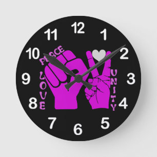 Horloge Ronde Unité, Amour et Paix, Ensemble_