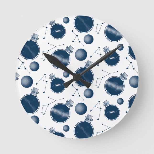 Horloge Ronde Univers dans une bouteille (Recto)