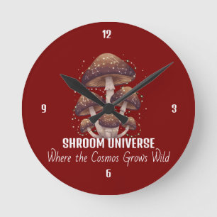 Horloge Ronde Univers de champignons célestes Constellation