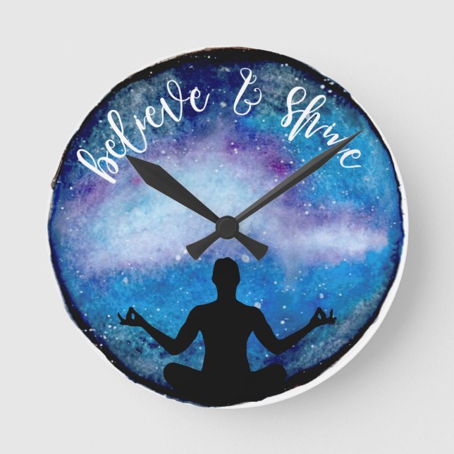 Horloge Ronde univers de yoga (Recto)