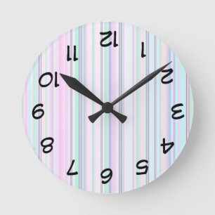 Horloge Ronde Upside down pastel clock