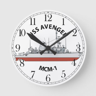 Horloge Ronde USS Avenger MCM-1