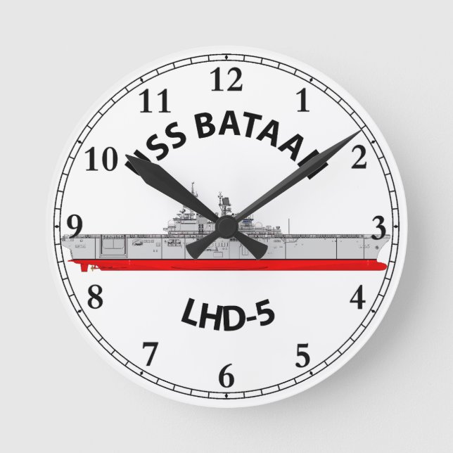 HORLOGE RONDE USS BATAAN - LHD-5 - ASSAUT AMPHIBIQUE DE CLASSE W (Recto)