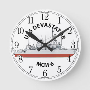 Horloge Ronde USS Devastator MCM-6