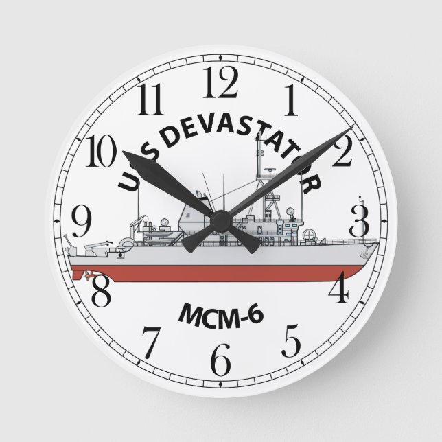 Horloge Ronde USS Devastator MCM-6 (Recto)