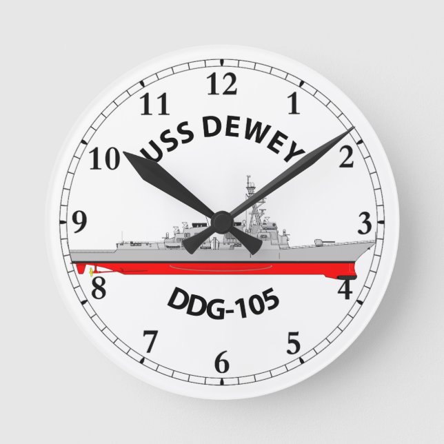 HORLOGE RONDE USS DEWEY - DDG-105 - ARLEIGH BURKE (Recto)
