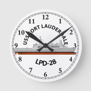 HORLOGE RONDE USS FORT LAUDERDALE, LPD-28, SAN ANTONIO