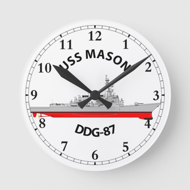 HORLOGE RONDE USS MASON - DDG-87 - ARLEIGH BURKE (Recto)